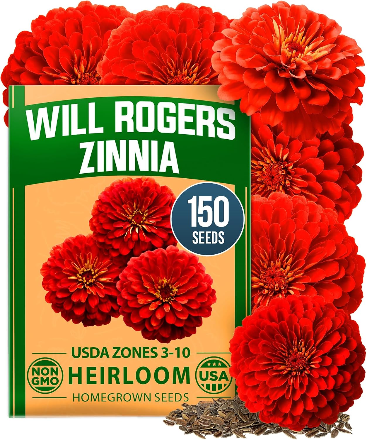 HOME GROWN Zinnia Dahlia Flower Seeds