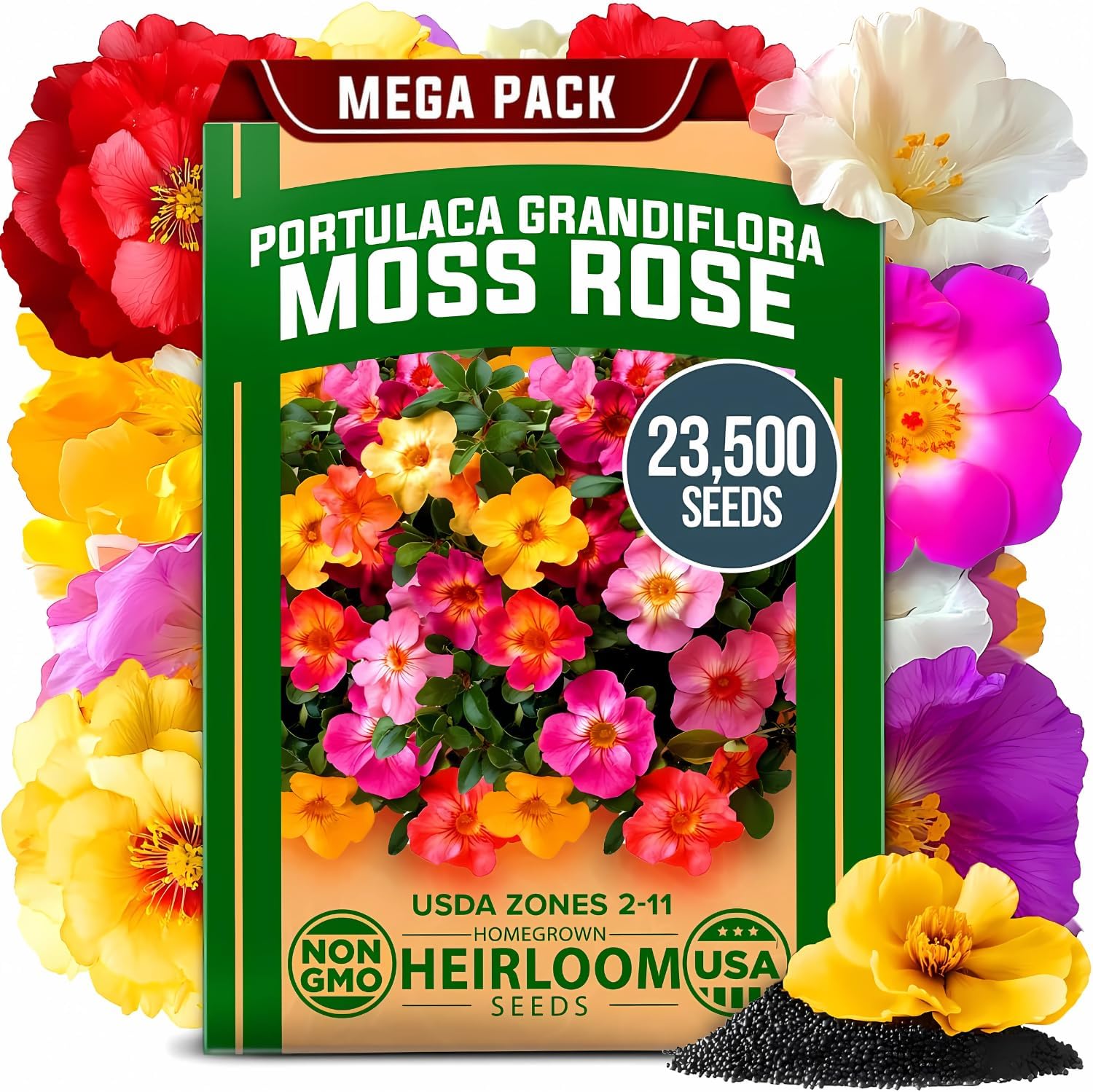 HOME GROWN Zinnia Dahlia Flower Seeds