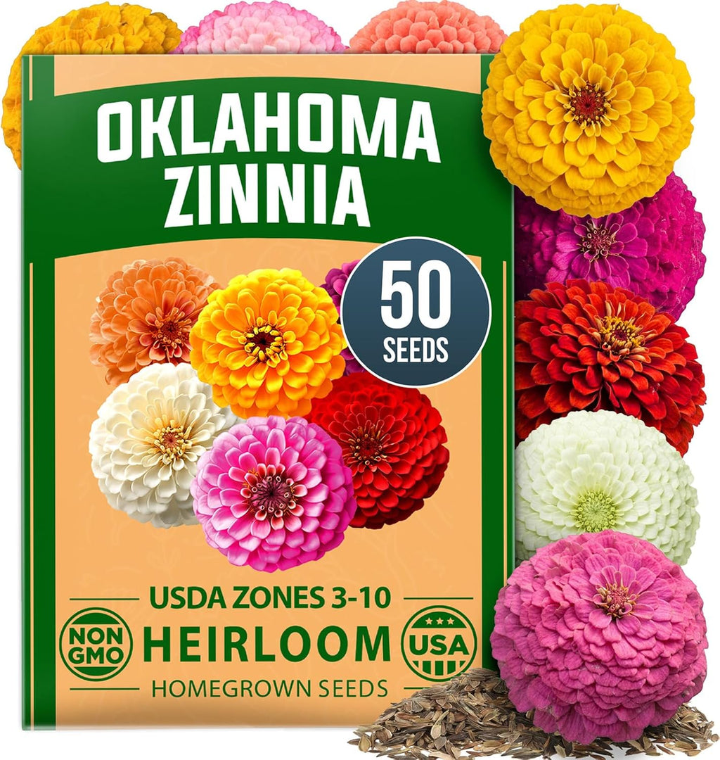 HOME GROWN Zinnia Dahlia Flower Seeds