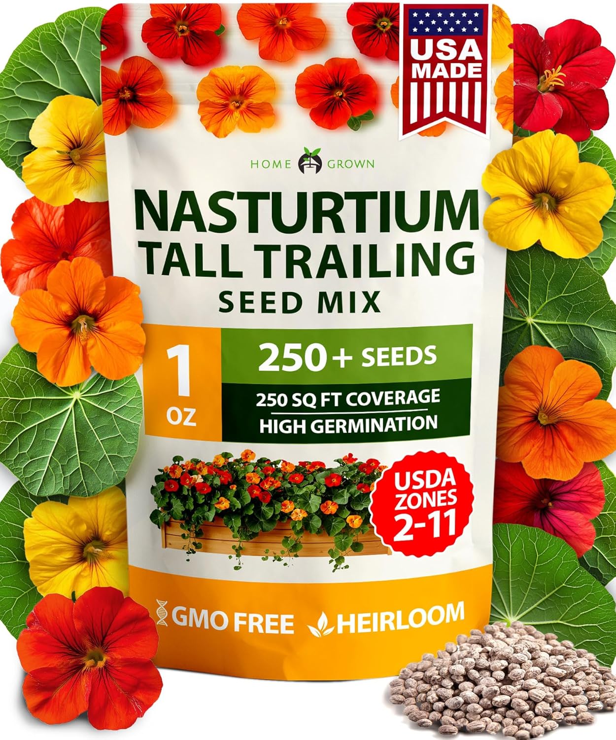 HOME GROWN Zinnia Dahlia Flower Seeds